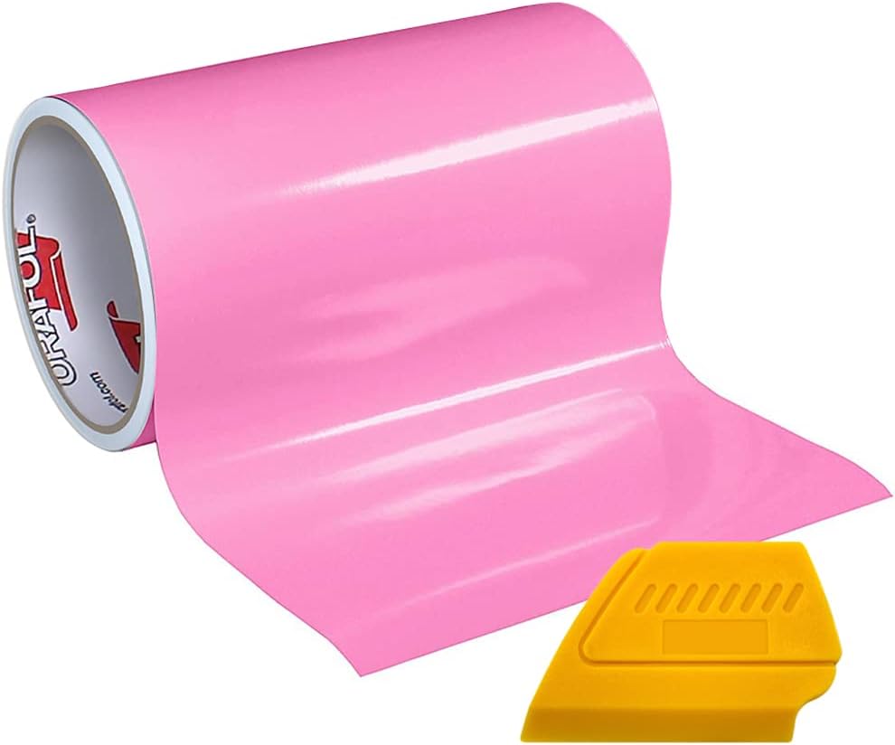Oracal 751 Premium Long-Term Indoor & Outdoor Craft Vinyl 12in x 10ft Roll for Cutters and Plotters Including Hard Yellow Detailer Squeegee (Metallic Gold)
