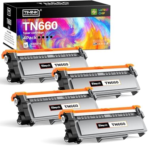 TN660 Compatible Toner Cartridge Replacement for TN660 TN-660 TN 660 TN630 Compatible with HL-L2300D HL-L2380DW HL-L2320D DCP-L2540DW MFC-L2700DW MFC-L2685DW Printer 4 Black Toner
