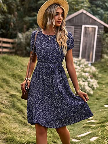 Robe vintage décontractée fluide pour masquer les rondeurs avec style