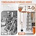 TONDA Garage Hooks, 20 Pack Garage Organization, Wall Storage Hooks Heavy Duty for Hanging Bike, Ladder, Garden Tools, Hose and Ropes, Orange