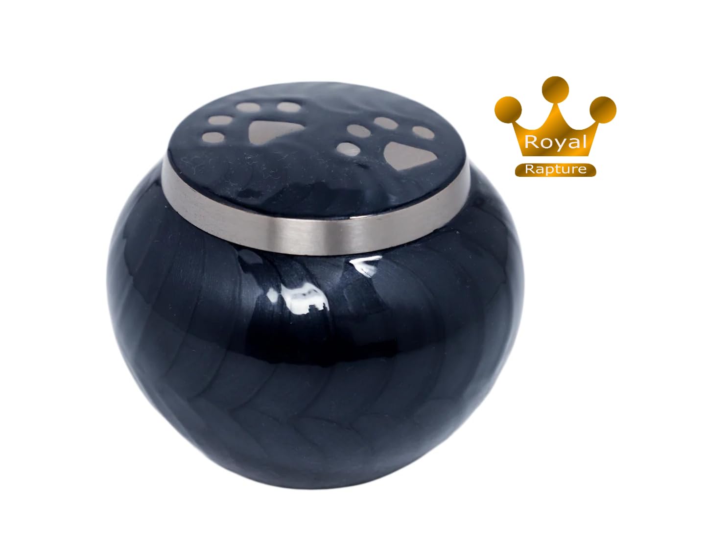 Royal Rapture Urn For Ashes Memorial Funeral Cremation Love Urns decorativePaw Engraved Jar, Bru-pewter, 6" - Image 2