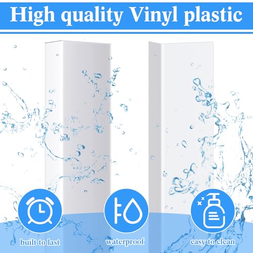Image of Sasylvia 10 pcs 2 x 1 x 48 inches Wall Corner Protector Guards, Avoid Scratching Scuffs, Vinyl Corner Trim Molding, Easy Install & Cleaning for Door Countertop Furniture Cabinet Protection