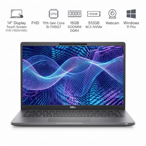 Image of Dell Latitude 7420 2-in-1 14-Inch 1920 x 1080 FHD Touch Screen Laptop, Core i5-1145G7, 16GB RAM, 512GB SSD, Windows 11 Pro, Black(Renewed)