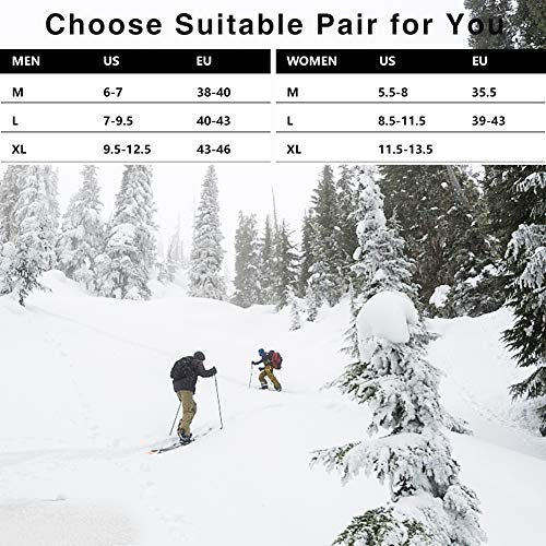 Mounchain Crampons, 19 Stainless Steel Spikes Traction Cleats, Ice & Snow Grips for Safe Outdoors, Such as Climbing, Hiking, Walking, Jogging (L) - Thumbnail 6