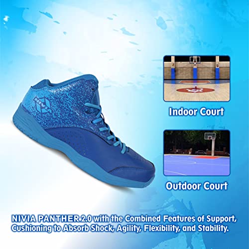 Image of Nivia Panther 3.0 Basketball Shoes for Men, Soft Cushion EVA Inner Insole for Comfort & Support, Superior Fit, Stylish & Comfortable Design for Peak Performance, Ideal for Basketball Athletes