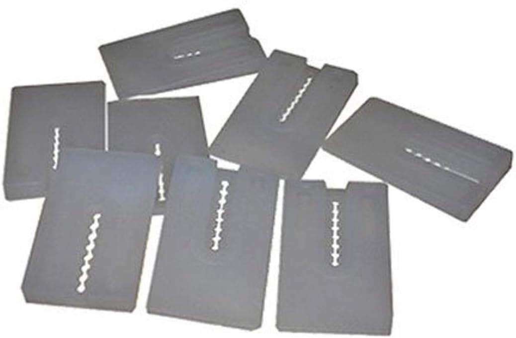 LASCO 04-3949 8-Piece Toilet Leveling Shims with Plastic and Ribbed for Stacking