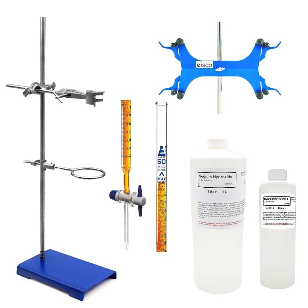 ALDON Innovating Science Lab Titration Kit HCl, NaOH Solutions with