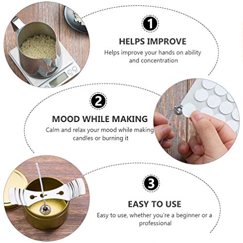 ARTIBETTER Kit de Fabricação de Velas DIY Com 600Ml Copo de Aço Inoxidável Fragrância de Cera de Abe