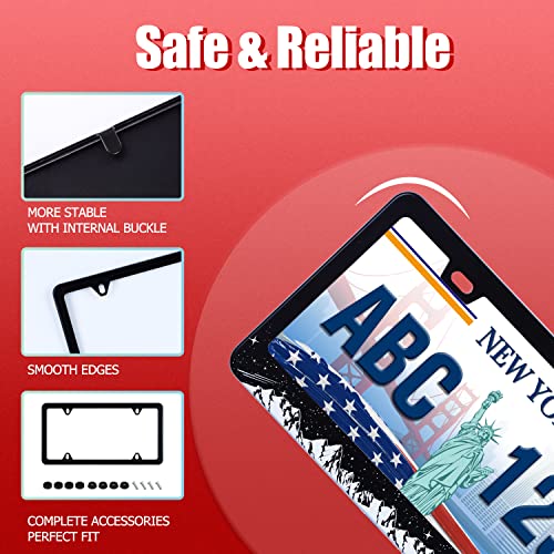 Mountains License Plate Frame Stainless Steel Car Accessories Night Mountain License Plate Frames Personalized License Plate Cover Fits Standard U.s. Vehicles For Men Women Size: 12.2 X 6 Inches #TOP1