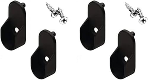 Top Shelf Hardware Soportes ovalados de alta calidad para barra de armario de 0.591 in x 1.181 in con pasadores dobles orientados hacia atrás de