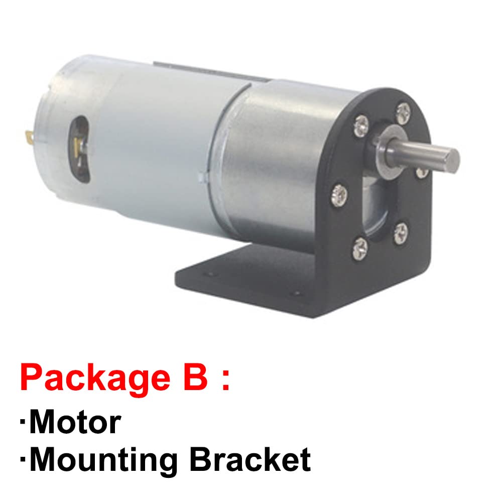 Motores eléctricos de CC de 6V y 12V, alta velocidad, 9-2300RPM, velocidad ajustable, aspas de ventilador de refrigeración integradas invertidas for Motor de coche de juguete ( Size : 12v 160rpm , Col