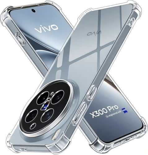 Image of Lustree Compatible with vivo X300 Pro 5G Back Cover| Clear + TPU Case with 4 Corner Air Cushion Protection & Camera Protection | Slim& Stylus Cover for vivo X300 Pro 5G