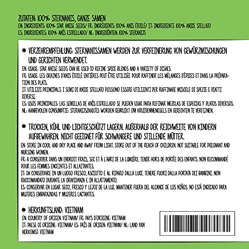 Steranijs heel (125g), steranijs hele capsules, 100% natuurlijk, steranijs thee natuurlijk zonder toevoegingen - Afbeelding 4
