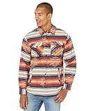 Rock and Roll Cowboy Long Sleeve Aztec Jacquard Shirt Jacket 92-1116 Tan 2XL