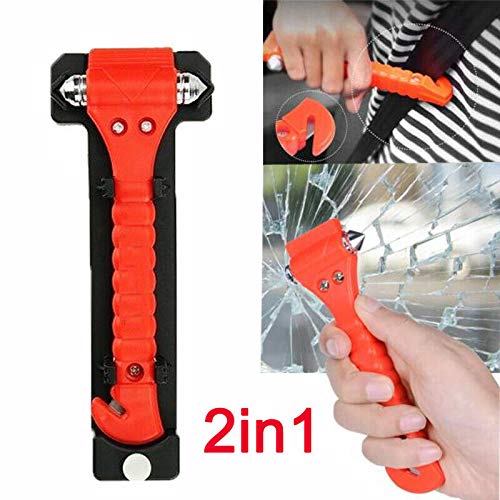 TruBlu Supply 2In1 Car Window Glass Seat Safety AUTO Emergency Life-Saving Hammer Belt Cutter (4 Pack)