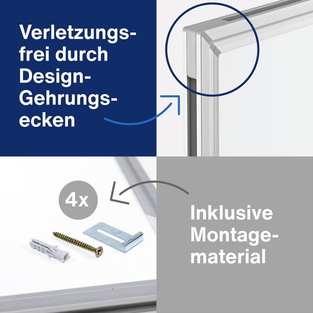 magnetoplan Design-Whiteboard SP | Magnettafel BxH 2000x1000 mm | Stabile, speziallackierte Stahloberfläche | Perfekte Schreibfläche | Bürobedarf | Memoboard für Büro- und Konferenzräume | Homeoffice