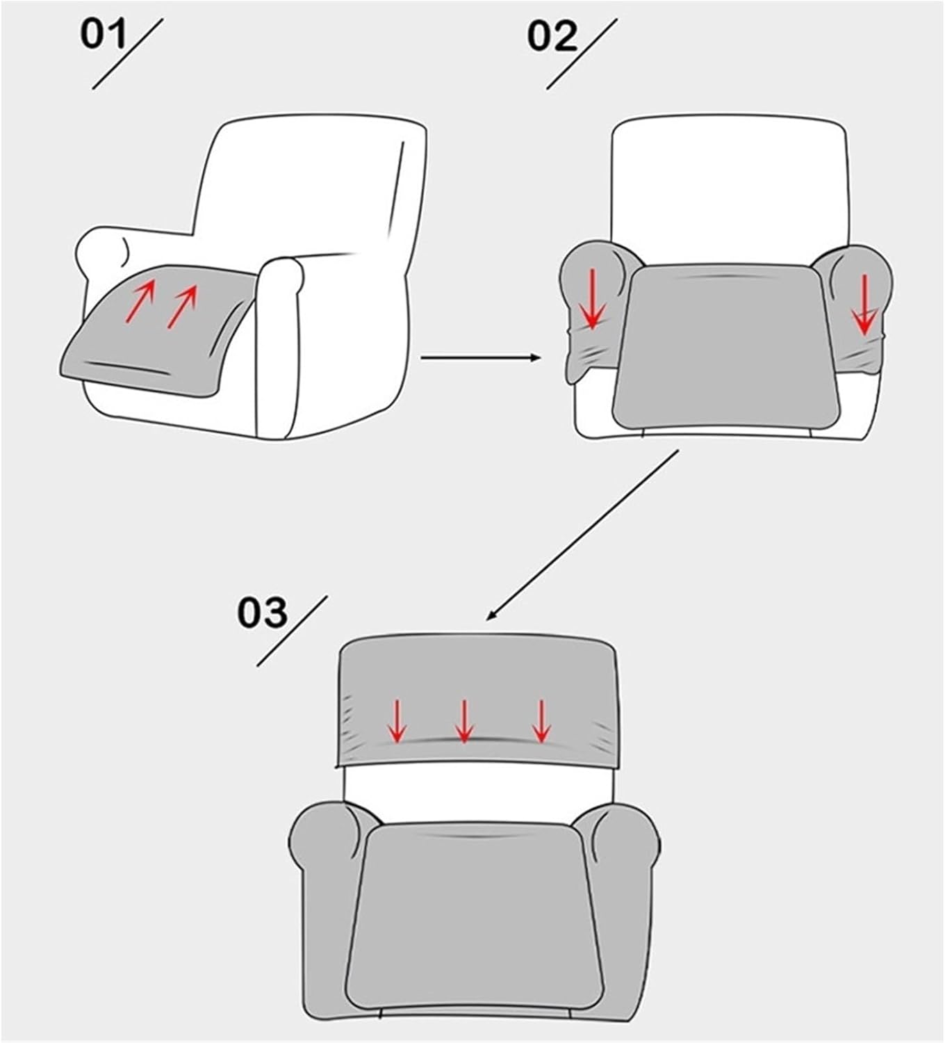 4 Pieces Recliner Chair Covers, Sofa Couch Cover for Reclining Couch 1 Seat, Stretch Jacquard Lazy Boy Recliner Covers for Recliner Chair Sofa Slipcover Furniture Protector for Dogs Cats(Green)