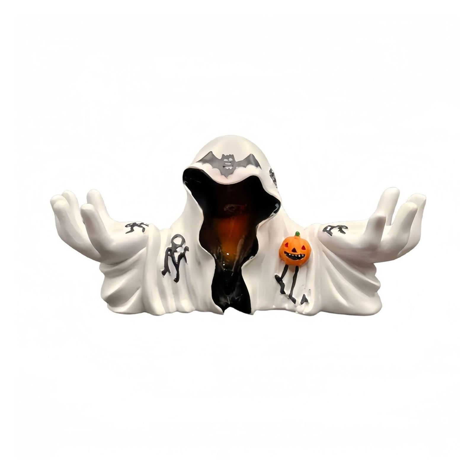 OTKSMDYY White Robe Mage Candlestick Halloween Resin Decoration Party