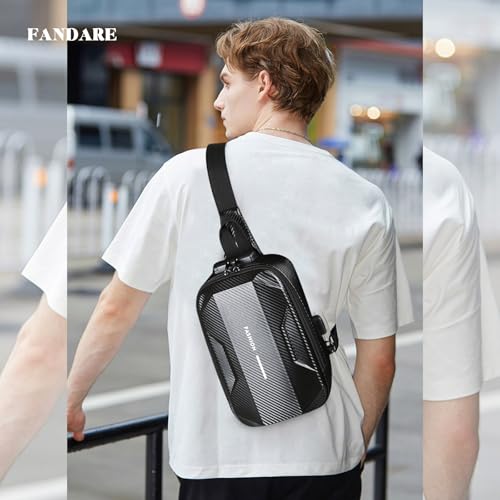Morrales deportivos FANDARE Crossbody impermeable negro miniatura 2