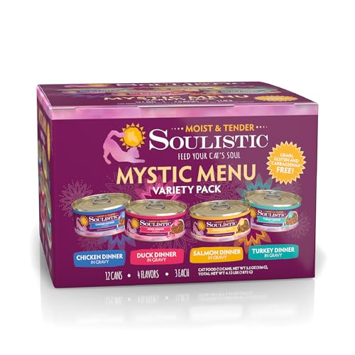 Soulistic Moist and Tender Mystic Menu Variety Pack 5.5oz Can Pack of 12