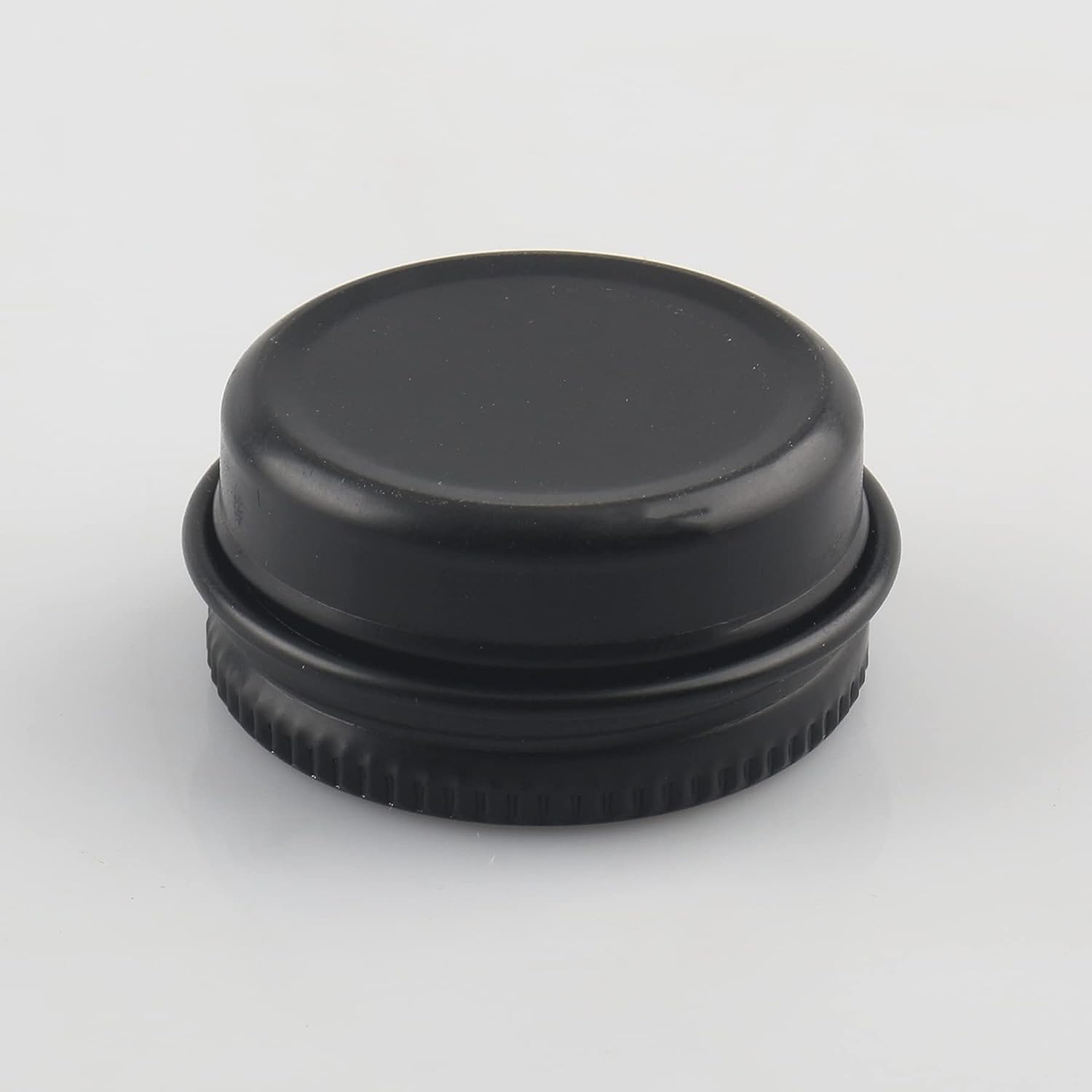 Tarro de cosméticos, 48 latas de Aluminio con Tapas Rosca, tarros Almacenamiento, recipientes for cosméticos, macetas 6 espátulas(Matte Black,15ml)