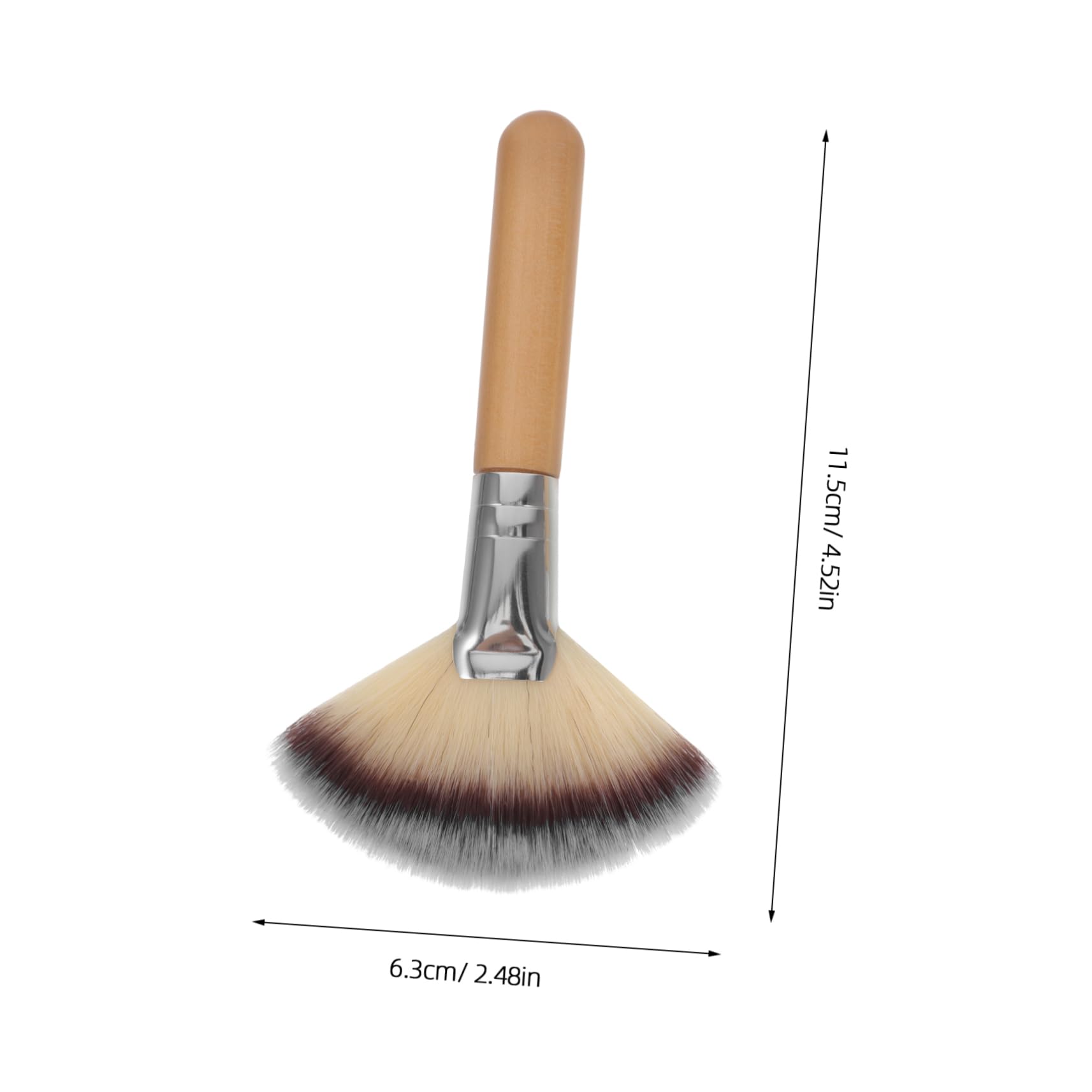 5 Set Di Pennelli Per Il Trucco Con Manico Corto Per Fondotinta Fard Pennello Per Il Viso Per Il Trucco 4 Pezzi * 5