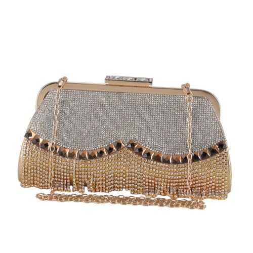 Pochette Or pour Banquet de Luxe en Paillettes Élégantes
