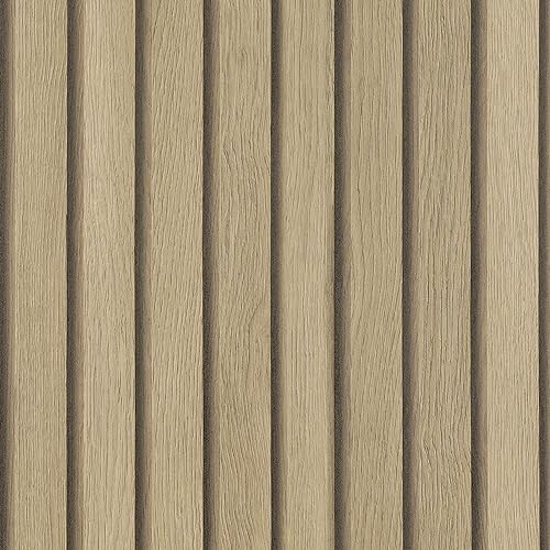 LACHEERY Papier Peint Bois 3D Vinyle Adhesif Mural Marron 60cm x 400cm Papier Adhesif pour Meuble Effet Bois Rayé Rouleau Adhésif Décoratif Mural Imperméable pour Salon Armoire Chambre Porte