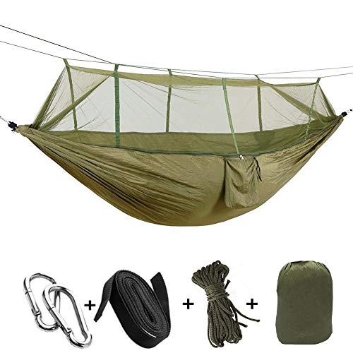 KEPEAK Camping Hammock with Mosquito Net, Single & Double Hammock Bug Net, Lightweight