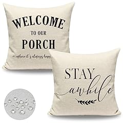 2 Packs Welcome to Our Porch (White)