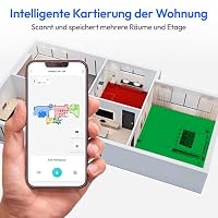 MEDION Saugroboter mit Lasernavigation und Wischfunktion X41 SW (Starke 8000Pa Saugkraft, 2in1 Roboterstaubsauger, präzise Kartenerstellung, Go & No Go Bereiche, mehrere Etagen) – Ansicht 3