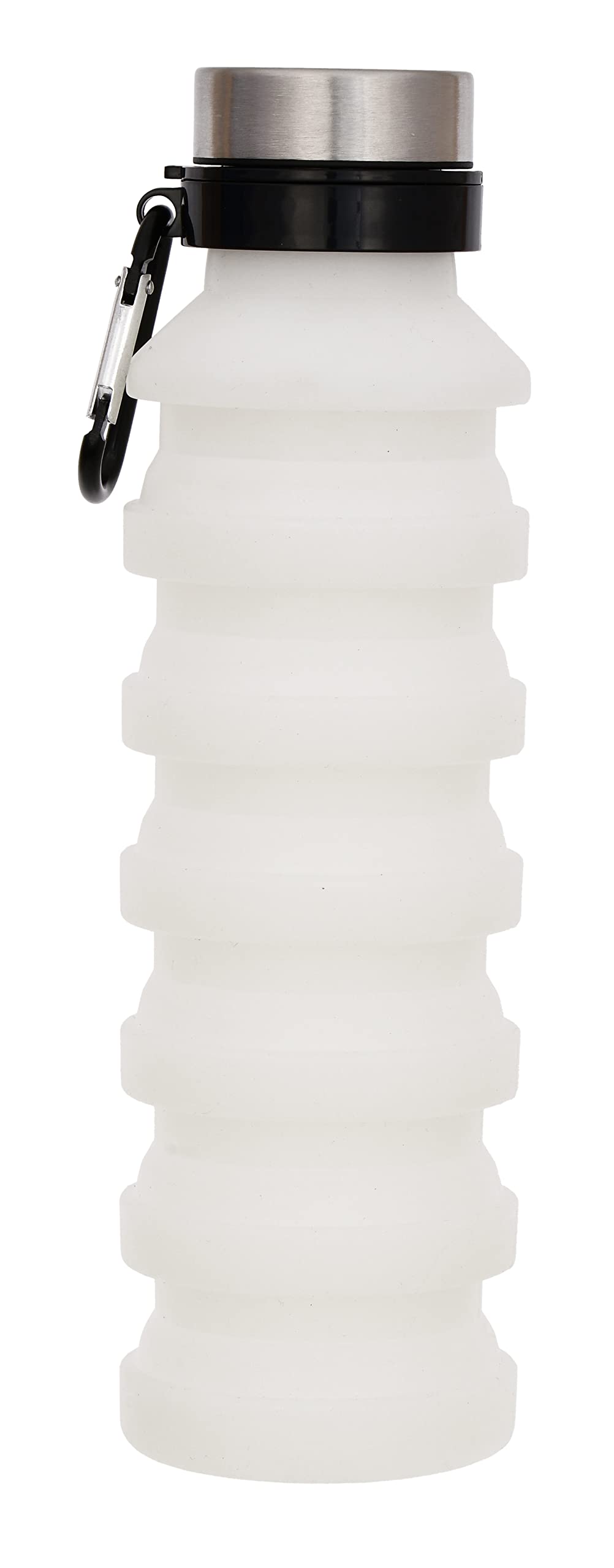 iscream BPA Free, 18 oz Collapsible Silicone Bottle with Carabiner - Glow in the Dark