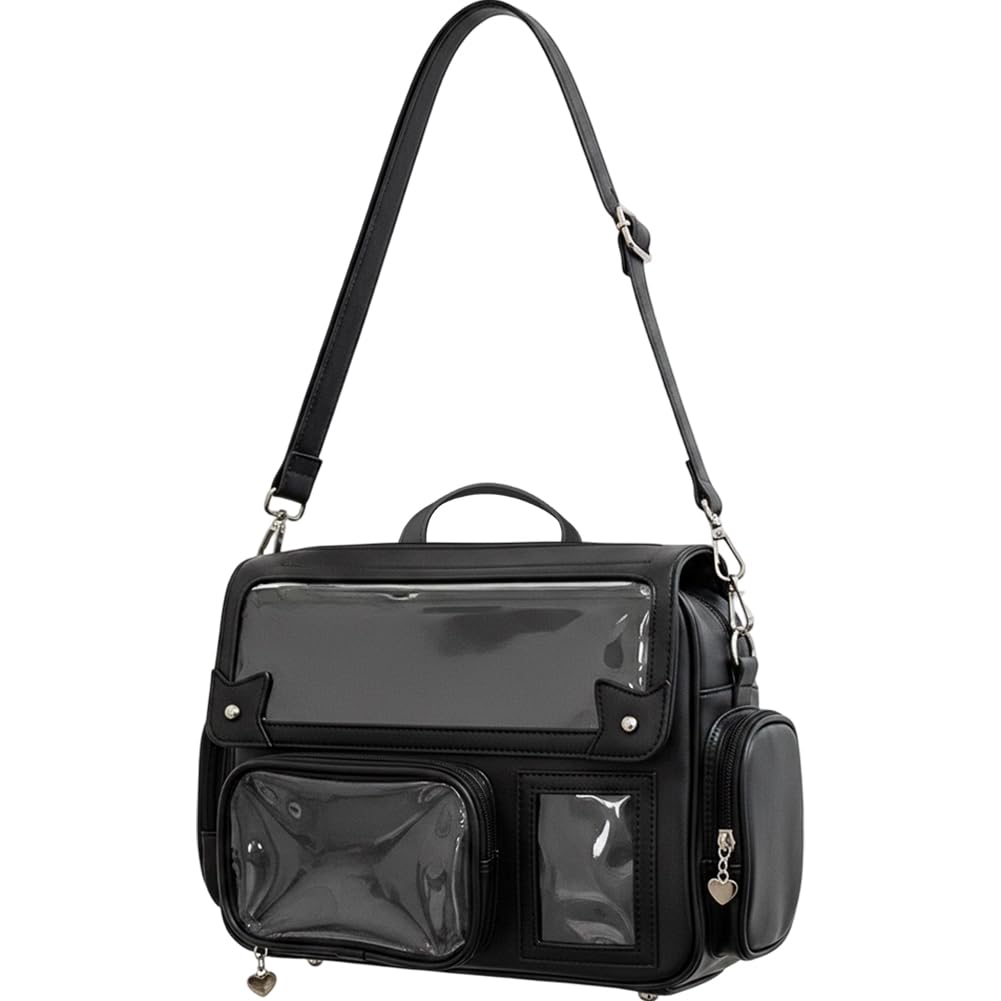 Sslvya Japanese Ita Bag Backpack Y2k Shoulder Bag Anime Crossbody Bag Kawaii Pin Display Bag Aesthetic Backpack for Women