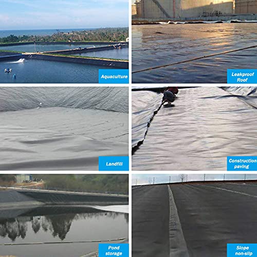 Geyao Vijver Liner 6x6m Vijver Liner Outdoor Vijver Liner HDPE 0.2mm dik voor visvijvers, waterfuncties, fonteinen, watervallen en watertuinen (Maat: 2x2m/6.5x6.5ft) - Image 8