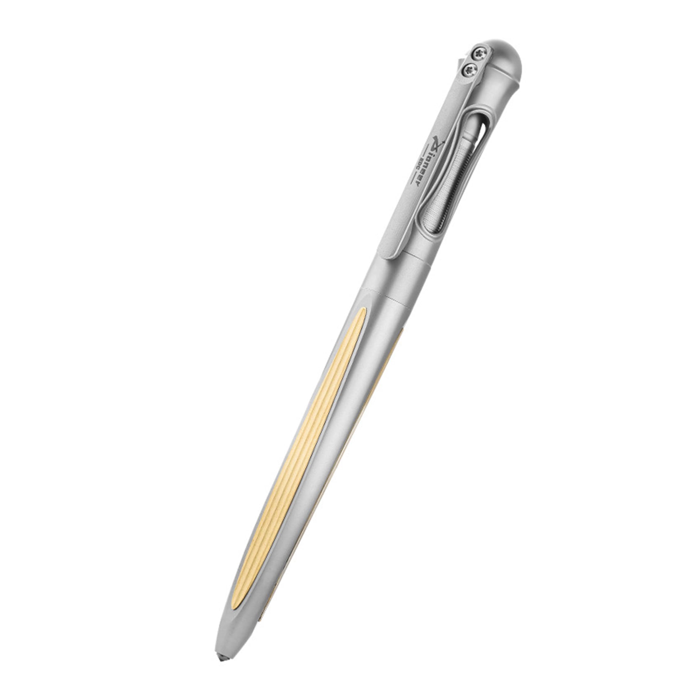 HamansTitanium Ballpoint Pen with Clip Compact Size EDC Tool Writing Pocket Pen for Business Office Daily Use