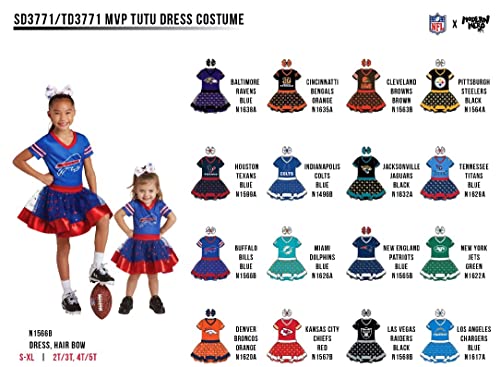 Disfraz Modern Hero NFL MVP para niña talla Large miniatura 6