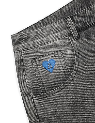 Image of Aelfric Eden Washed Reverse Jorts Mens Casual Denim Shorts Loose Fit Baggy Jean Short Streetwear Trendy Outfits