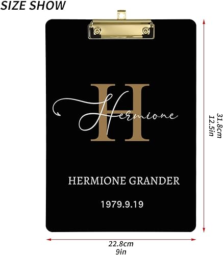 Miniatura 3 de Cliente - Portapapeles negro estándar tamaño carta, cartón de plástico personalizado con clip de metal de perfil bajo para colgar, tablero de clip