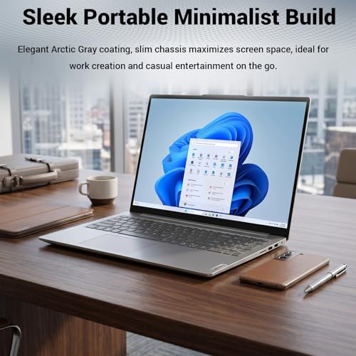 Image of Lenovo ThinkBook 16 Gen 9 Laptop with AMD Ryzen 7 250, 16GB RAM + 512GB SSD | 16 inch FHD+ IPS, Wi-Fi 7, HDMI, Fingerprint Reader, RJ 45, SD Card Reader, IR Camera, Win 11 Pro, Business Laptop, w /Bundle