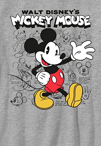 Disney Characters Sketchbook Boy's Heather Crew Tee2