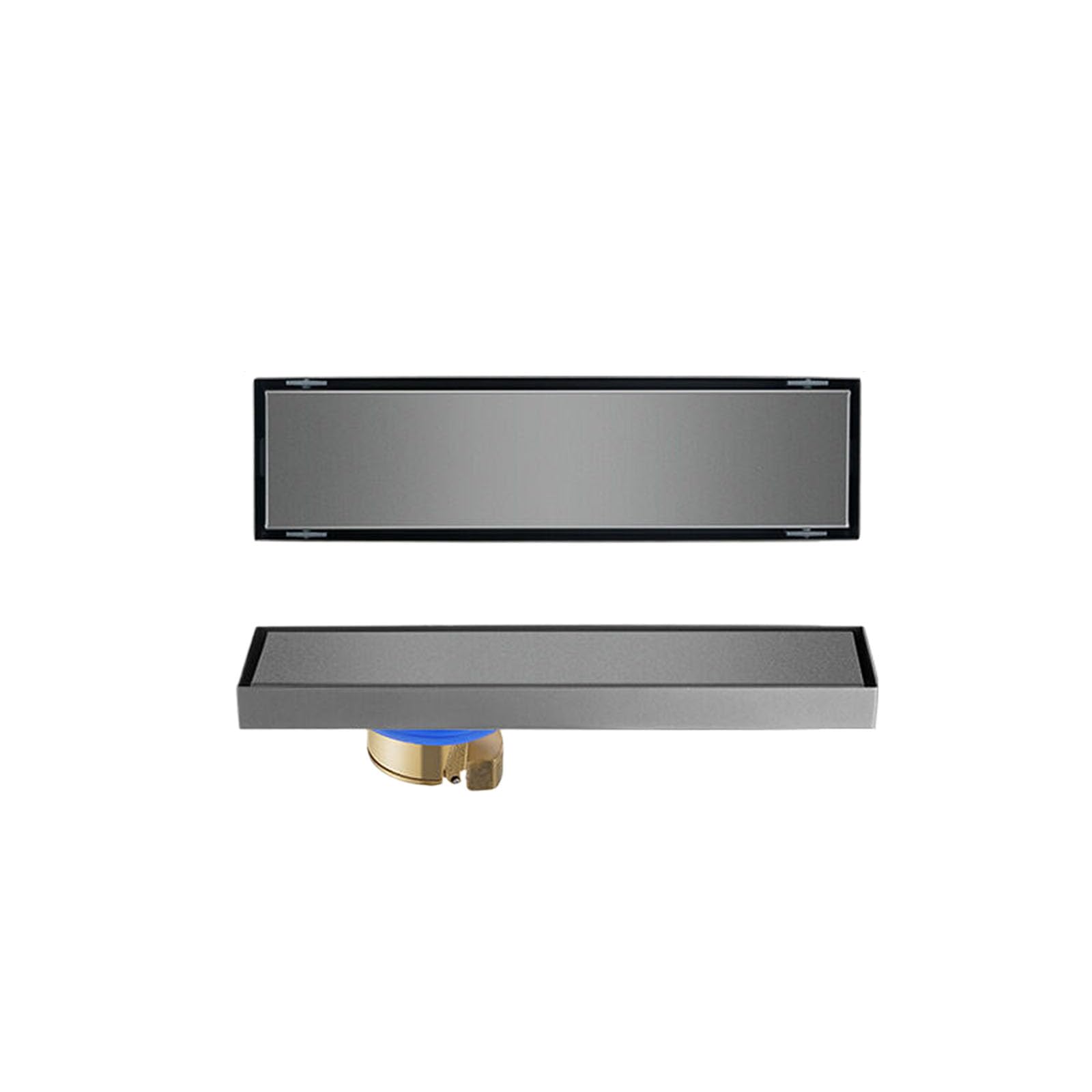 YIHANWUU Reversible 2-in-1 Cover Tile Insert Floor Drain,Rectangular Linear Shower Drain,Shower Floor Drain Stainless Steel/Side Draine/8 * 30Cm