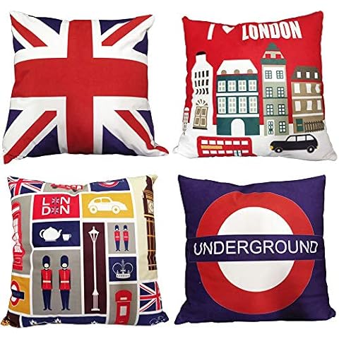 ZBW Impex Pack of 4 Luxury Velvet Cushion Covers Cover
