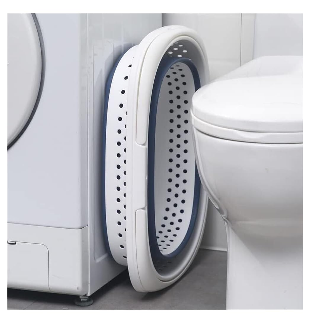 Cesto Ropa Sucia Cesto De Ropa Sucia Plegable, Cesta Almacenamiento para Colgar En La Pared del Baño, Cubo, Caja Sucio Hamper(A)