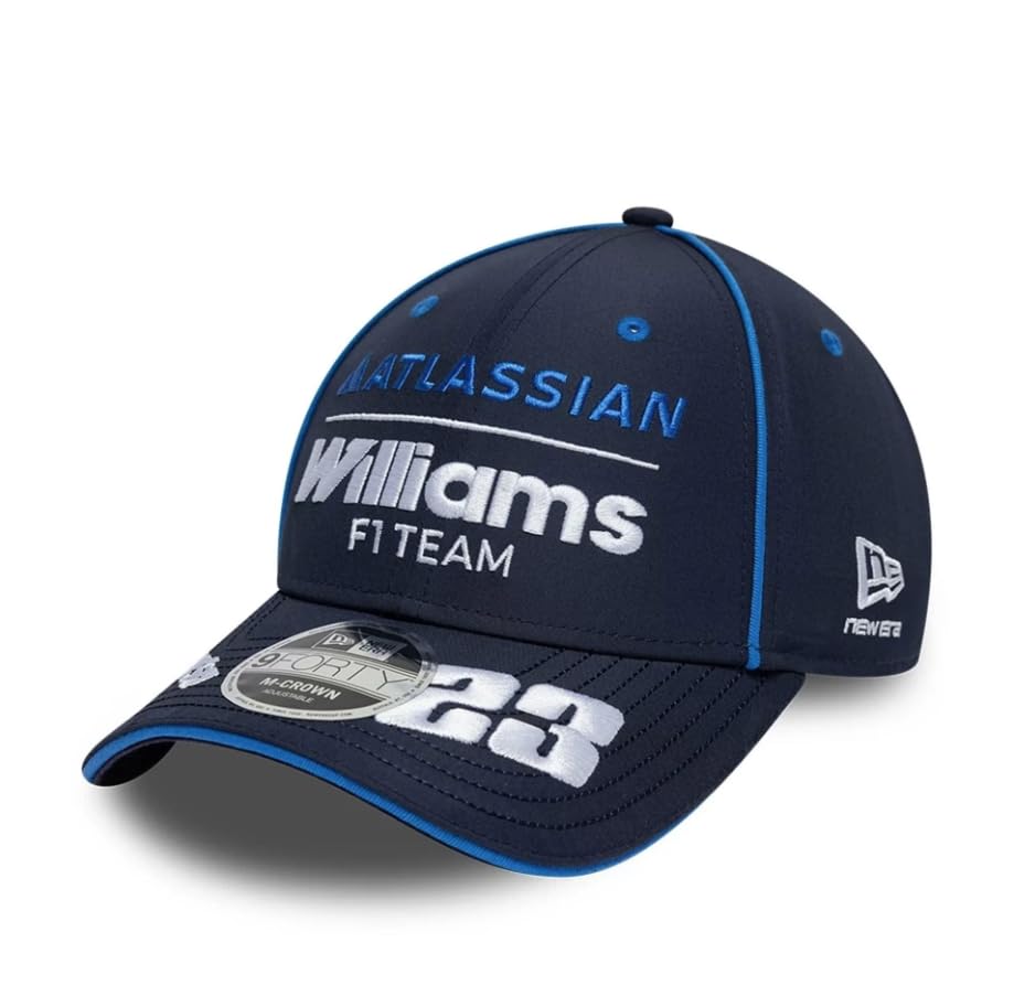 New Era Williams Racing F1 Team Offizielle Kollektion 2026 Team Alex Albon Drivers Baseball Cap Mütze Verstellbar Navy Blau