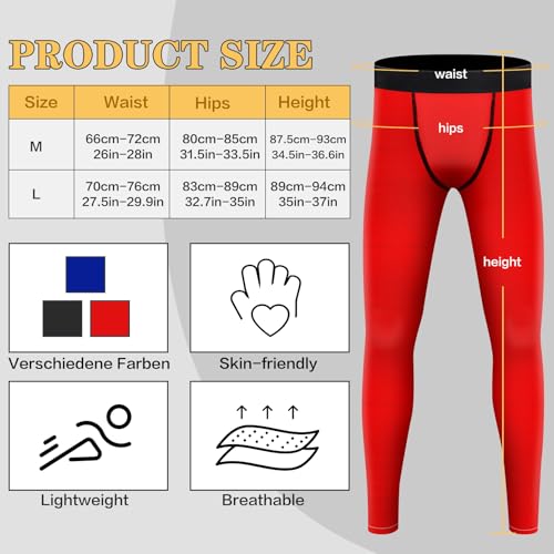 Blcculi 3 Pack Youth Compression Leggings Pants,Boys Compression Pants,Youth Athletic Tights for Basketball,Running,Football(Large) Multi2