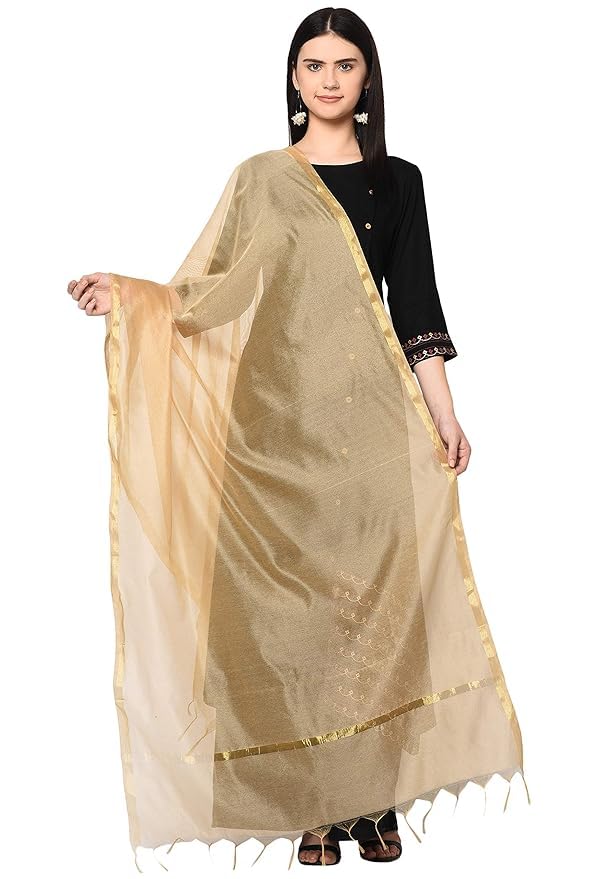 !pts! Banarasi Poly Silk Plain Women's Dupatta2