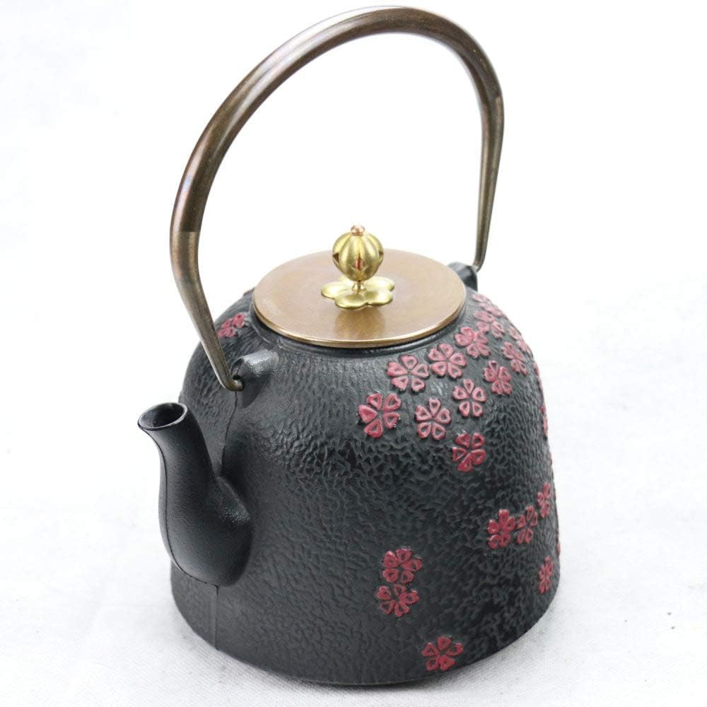 Teiera Giapponese 40.5oz/1.2L Teiere Ghisa Teiera Senza Rivestimento Teiere Giapponesi Dipinte A Mano Creativo Casa O Cucina Teiera Tradizionale