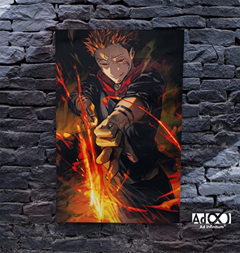 Image of AD INFINITUM Anime jujutsu kaisen 300 gsm Paper Wall Poster, Multicolor | 13 x 19 inches | (SUKUNA 3)