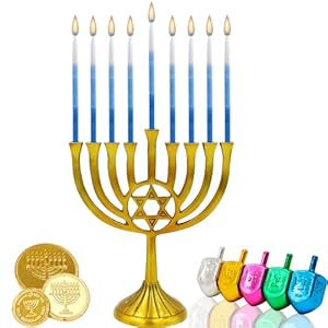 Thedreidelcompanydriplessdeluxetaperedpastelblueandwhitedecorationshanukkahmenorahcandlesforall8nightsofchanukahsingle  Urban Country Home Decor The dreidel company dripless deluxe tapered pastel blue and white decorations hanukkah menorah candles for all 8 nights of chanukah single  urban country home decor