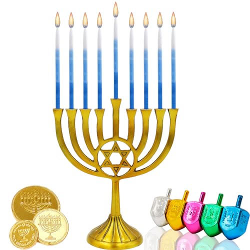 Thedreidelcompanydriplessdeluxetaperedpastelblueandwhitedecorationshanukkahmenorahcandlesforall8nightsofchanukahsingle  Urban Country Home Decor The dreidel company dripless deluxe tapered pastel blue and white decorations hanukkah menorah candles for all 8 nights of chanukah single  urban country home decor
